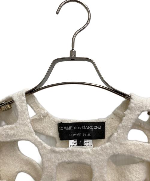 COMME des GARCONS HOMME PLUS（コムデギャルソンオムプリュス）COMME des GARCONS HOMME PLUS (コムデギャルソンオムプリュス) 製品加工 格子セーター アイボリー サイズ:Sの古着・服飾アイテム