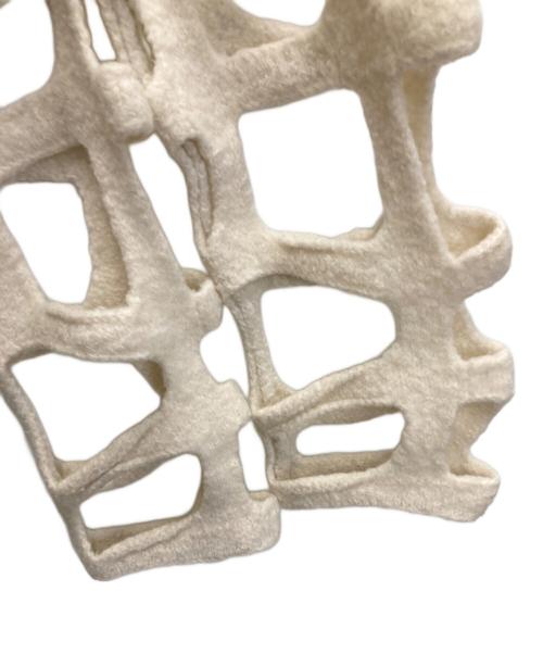 COMME des GARCONS HOMME PLUS（コムデギャルソンオムプリュス）COMME des GARCONS HOMME PLUS (コムデギャルソンオムプリュス) 製品加工 格子セーター アイボリー サイズ:Sの古着・服飾アイテム