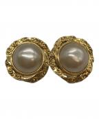 CHANELシャネル）の古着「ココマークフェイクパールイヤリング」｜ゴールド