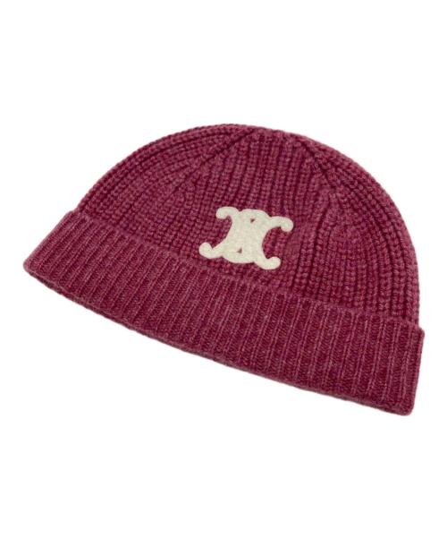 CELINE（セリーヌ）CELINE (セリーヌ) ニット帽 ピンクの古着・服飾アイテム