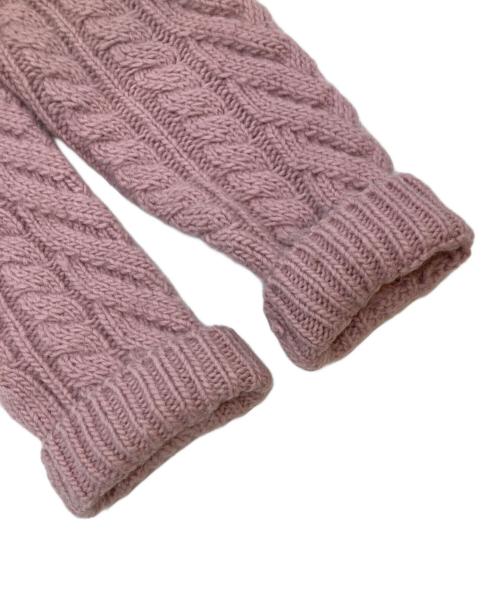 CECILIE BAHNSEN（セシリーバンセン）Cecilie Bahnsen (セシリーバンセン) MILO JUMPERメリノウール アルパカ襟付きケーブルカーディガン ピンク サイズ:XSの古着・服飾アイテム