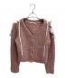 Cecilie Bahnsen（セシリーバンセン）の古着「MILO JUMPERメリノウール アルパカ襟付きケーブルカーディガン」｜ピンク