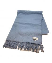 JOHNSTONS OF ELGIN（ジョンストンズオブエルガン）の古着「大判ストール」｜スカイブルー