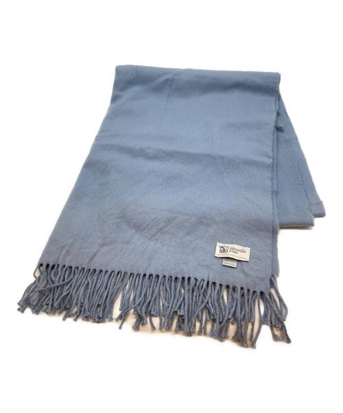 JOHNSTONS OF ELGIN（ジョンストンズオブエルガン）JOHNSTONS OF ELGIN (ジョンストンズオブエルガン) 大判ストール スカイブルーの古着・服飾アイテム