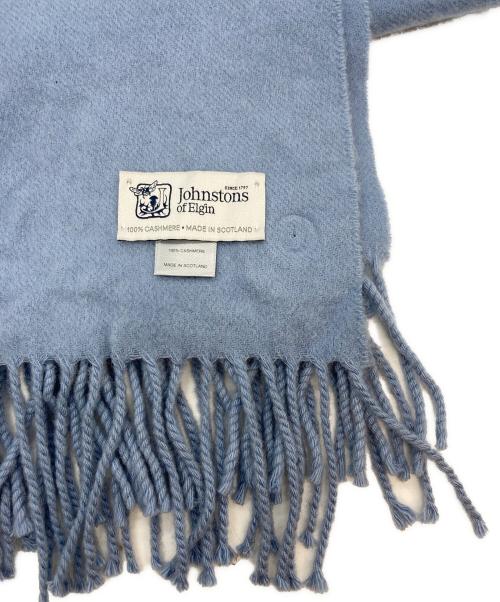 JOHNSTONS OF ELGIN（ジョンストンズオブエルガン）JOHNSTONS OF ELGIN (ジョンストンズオブエルガン) 大判ストール スカイブルーの古着・服飾アイテム