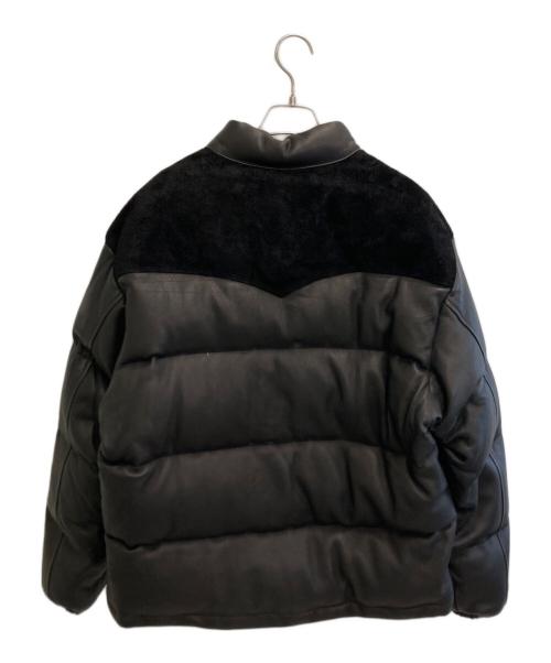 THE REAL McCOY'S（ザ・リアルマッコイズ）THE REAL McCOY'S (ザ・リアルマッコイズ) DEERSKIN DOWN JACKE ブラック サイズ:42の古着・服飾アイテム