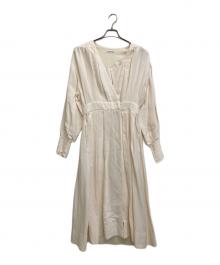 CURRENTAGE（カレンテージ）の古着「リネン混ワンピース」｜ホワイト