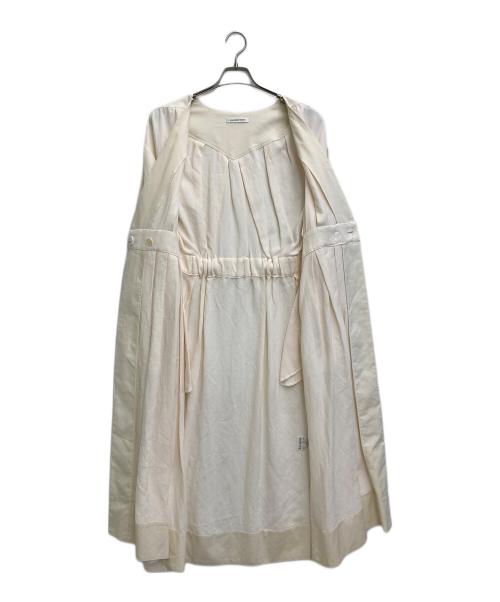 CURRENTAGE（カレンテージ）CURRENTAGE (カレンテージ) リネン混ワンピース ホワイト サイズ:Mの古着・服飾アイテム