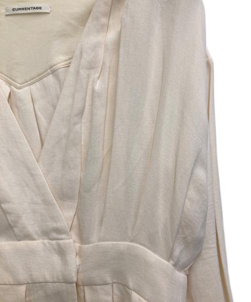 CURRENTAGE（カレンテージ）CURRENTAGE (カレンテージ) リネン混ワンピース ホワイト サイズ:Mの古着・服飾アイテム