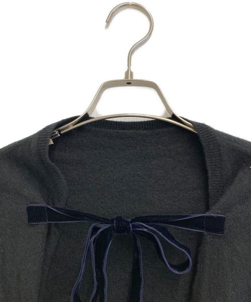 RHODOLIRION（ロドリリオン）RhodolirioN (ロドリリオン) Boiled Wool Knit Cardigan ブラック サイズ:Sの古着・服飾アイテム