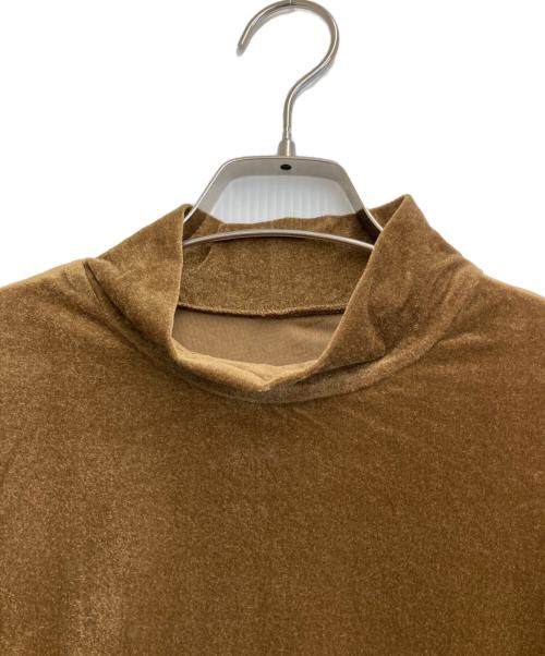 Ameri（アメリ）AMERI (アメリ) UND SIDE SHEER VELOUR BODYSUIT TOP ブラウン サイズ:Mの古着・服飾アイテム