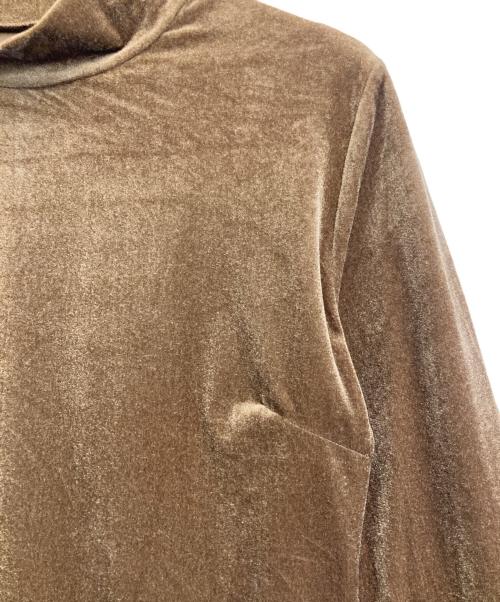 Ameri（アメリ）AMERI (アメリ) UND SIDE SHEER VELOUR BODYSUIT TOP ブラウン サイズ:Mの古着・服飾アイテム