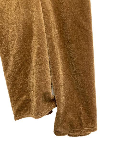 Ameri（アメリ）AMERI (アメリ) UND SIDE SHEER VELOUR BODYSUIT TOP ブラウン サイズ:Mの古着・服飾アイテム