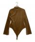 AMERI (アメリ) UND SIDE SHEER VELOUR BODYSUIT TOP ブラウン サイズ:M：5000円