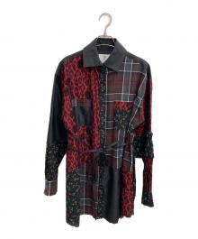 rurumu（ルルムウ）の古着「patchwork oversized shirt」｜ブラック