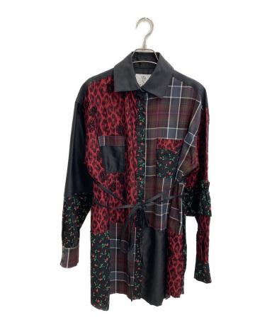 中古・古着通販】rurumu (ルルムウ) patchwork oversized shirt 
