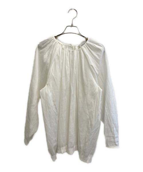 DEPAREILLE（デパリエ）DEPAREILLE (デパリエ) ギャザーブラウス ホワイト サイズ:38の古着・服飾アイテム