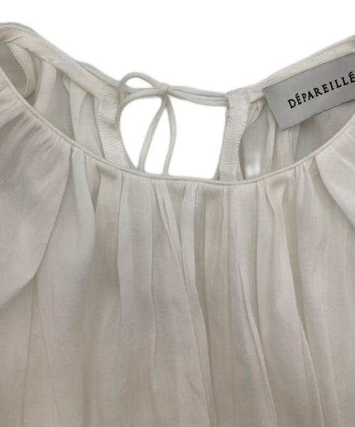 DEPAREILLE（デパリエ）DEPAREILLE (デパリエ) ギャザーブラウス ホワイト サイズ:38の古着・服飾アイテム
