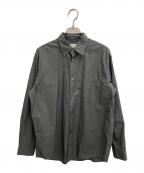 Graphpaperグラフペーパー）の古着「Broad L/S Oversized Regular Collar Shirt」｜チャコールグレー