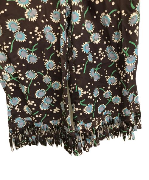 JUNYA WATANABE COMME des GARCONS（(ジュンヤワタナベ コムデギャルソン）JUNYA WATANABE COMME des GARCONS ((ジュンヤワタナベ コムデギャルソン) 総柄フリンジパンツ ブラウン サイズ:XSの古着・服飾アイテム