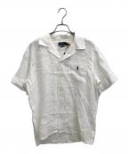 POLO RALPH LAURENポロ・ラルフローレン）の古着「オープンカラーリネンシャツ」｜ホワイト