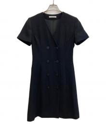 FOXEY NEWYORK（フォクシーニューヨーク）の古着「Double Breasted Tailored Dress」｜ブラック