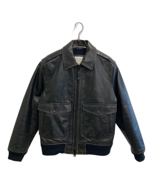 BANANA REPUBLIC（バナナリパブリック）BANANA REPUBLIC (バナナリパブリック) TYPE A-2 カウレザージャケット ブラック サイズ:Sの古着・服飾アイテム