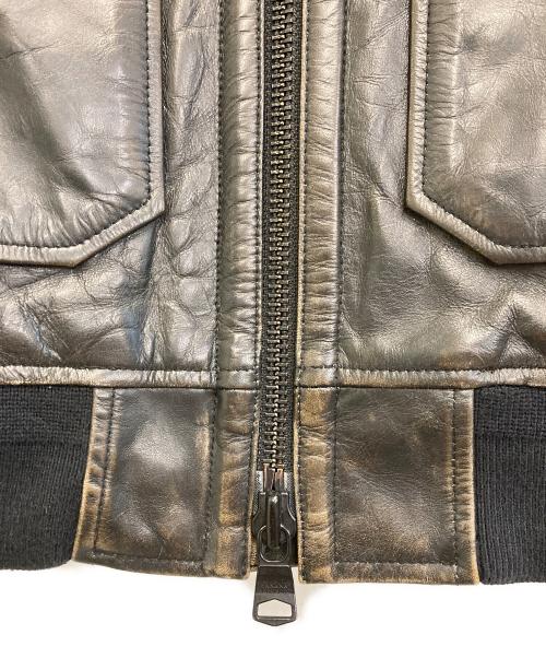 BANANA REPUBLIC（バナナリパブリック）BANANA REPUBLIC (バナナリパブリック) TYPE A-2 カウレザージャケット ブラック サイズ:Sの古着・服飾アイテム