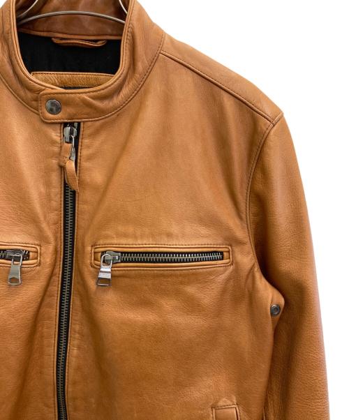 BANANA REPUBLIC（バナナリパブリック）BANANA REPUBLIC (バナナリパブリック) カウレザーバイカージャケット ブラウン サイズ:Mの古着・服飾アイテム