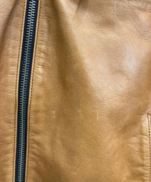 BANANA REPUBLIC（バナナリパブリック）BANANA REPUBLIC (バナナリパブリック) カウレザーバイカージャケット ブラウン サイズ:Mの古着・服飾アイテム