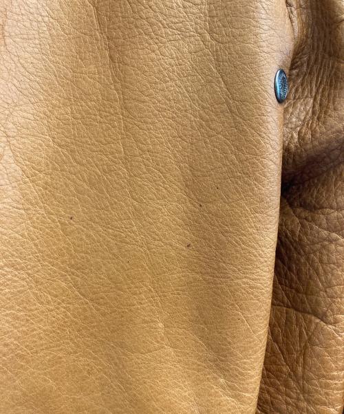 BANANA REPUBLIC（バナナリパブリック）BANANA REPUBLIC (バナナリパブリック) カウレザーバイカージャケット ブラウン サイズ:Mの古着・服飾アイテム