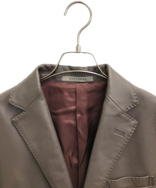 gotairiku（五大陸）GOTAIRIKU (五大陸) シープレザーテーラードジャケット ブラウン サイズ:-の古着・服飾アイテム