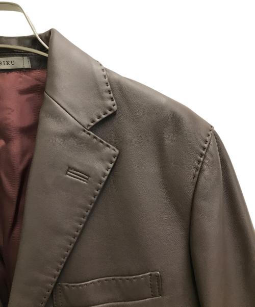 gotairiku（五大陸）GOTAIRIKU (五大陸) シープレザーテーラードジャケット ブラウン サイズ:-の古着・服飾アイテム