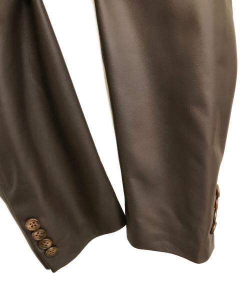 gotairiku（五大陸）GOTAIRIKU (五大陸) シープレザーテーラードジャケット ブラウン サイズ:-の古着・服飾アイテム