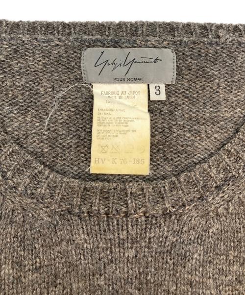 Yohji Yamamoto pour homme（ヨウジヤマモト プールオム）Yohji Yamamoto pour homme (ヨウジヤマモト プールオム) ニット グレー サイズ:3の古着・服飾アイテム