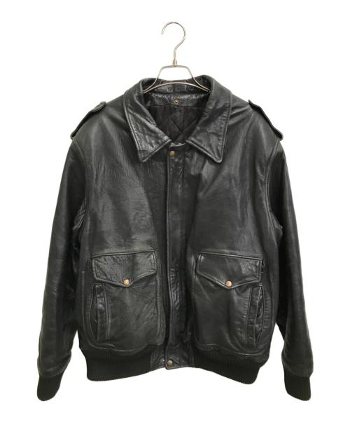 VERA PELLE（ベラペレ）VERA PELLE (ベラペレ) レザーブルゾン ブラック サイズ:52の古着・服飾アイテム