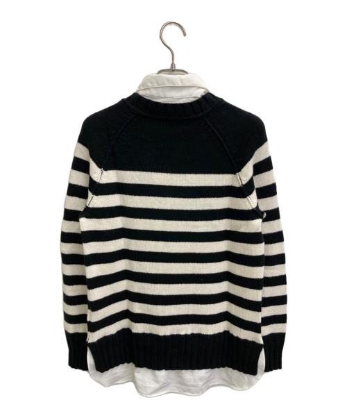 LAUREN RALPH LAUREN（ローレンラルフローレン）LAUREN RALPH LAUREN (ローレンラルフローレン) シャツドッキングニット ブラック×ホワイト サイズ:Sの古着・服飾アイテム