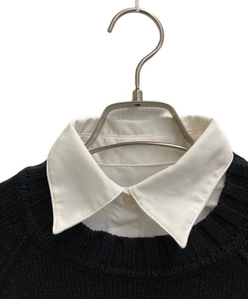 LAUREN RALPH LAUREN（ローレンラルフローレン）LAUREN RALPH LAUREN (ローレンラルフローレン) シャツドッキングニット ブラック×ホワイト サイズ:Sの古着・服飾アイテム