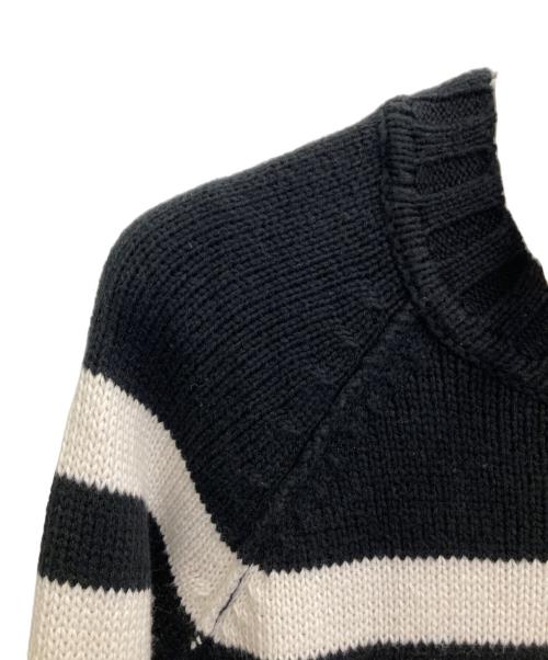 LAUREN RALPH LAUREN（ローレンラルフローレン）LAUREN RALPH LAUREN (ローレンラルフローレン) シャツドッキングニット ブラック×ホワイト サイズ:Sの古着・服飾アイテム