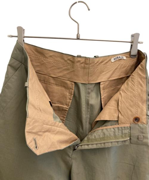 AURALEE（オーラリー）AURALEE (オーラリー) FINX POLYESTER SLACKS オリーブ サイズ:4の古着・服飾アイテム