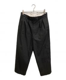 STEVEN ALAN（スティーブンアラン）の古着「ライトホップサック インツープリーツ ドレス トラウザーズ」｜ブラック