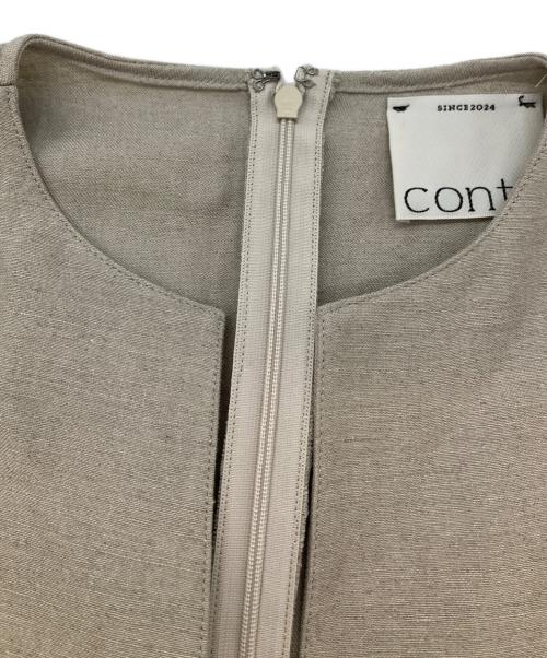 Conte（コンテ）Conte (コンテ) グラス タックワンピース ベージュ サイズ:Free 未使用品の古着・服飾アイテム