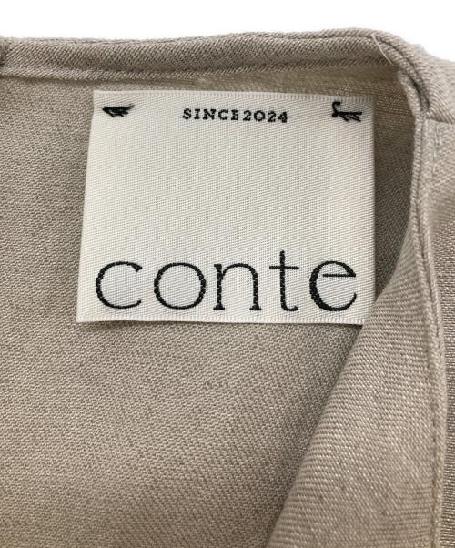 Conte（コンテ）Conte (コンテ) グラス タックワンピース ベージュ サイズ:Free 未使用品の古着・服飾アイテム
