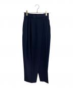 Conteコンテ）の古着「アシンメトリー タックパンツ」｜ネイビー