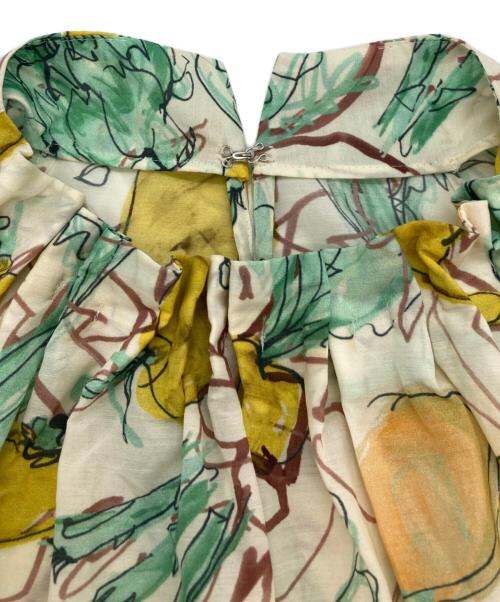 TOMORROW LAND（トゥモローランド）TOMORROW LAND (トゥモローランド) ノースリーブブラウス イエロー×ベージュ サイズ:36の古着・服飾アイテム