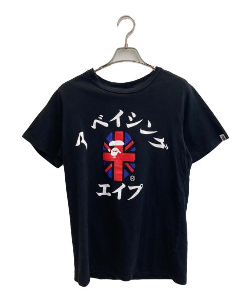A BATHING APE（ア ベイシング エイプ）A BATHING APE (ア ベイシング エイプ) プリントTシャツ ブラック サイズ:Ｌの古着・服飾アイテム