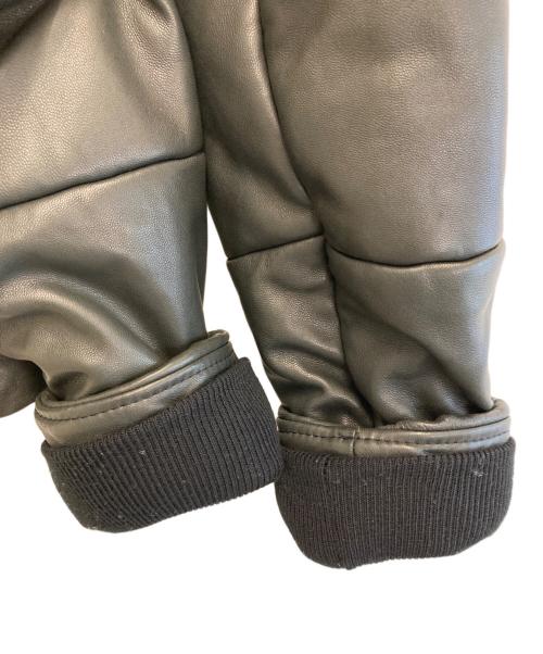 preview（プレビュ）preview (プレビュ) 中綿レザージャケット ブラック サイズ:42の古着・服飾アイテム