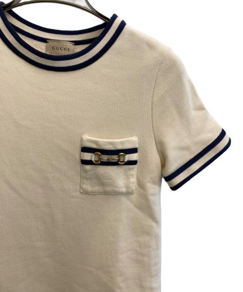 GUCCI（グッチ）GUCCI (グッチ) ホースビット コットンジャージー ドレス アイボリー サイズ:140の古着・服飾アイテム