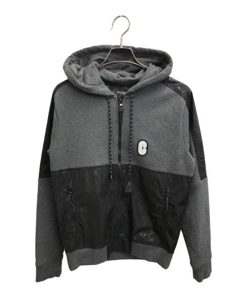 COACH（コーチ）COACH (コーチ) シグネチャー切替プルオーバーパーカー グレー サイズ:Sの古着・服飾アイテム