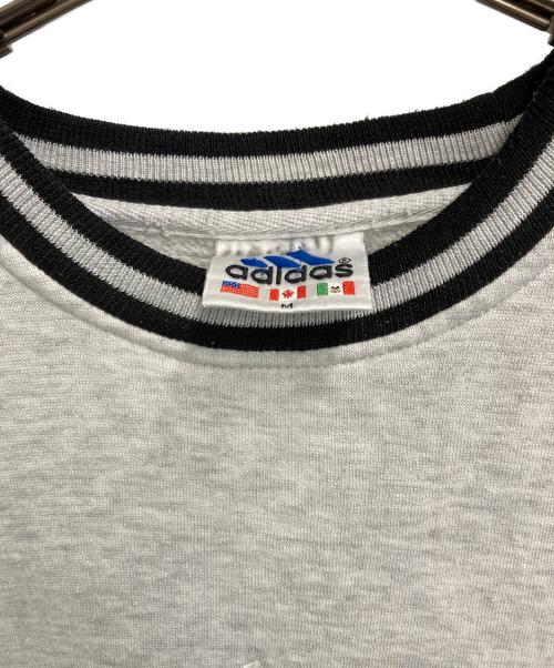 adidas（アディダス）adidas (アディダス) サイドライン裏起毛スウェット グレー サイズ:Mの古着・服飾アイテム